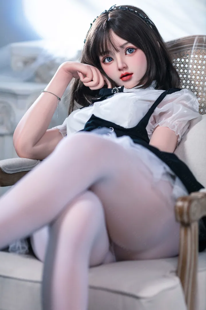 155cm (5ft1) A-Cup Ringan Silikon Patung Seks Kepala Rahang Boleh Gerak Convallaria